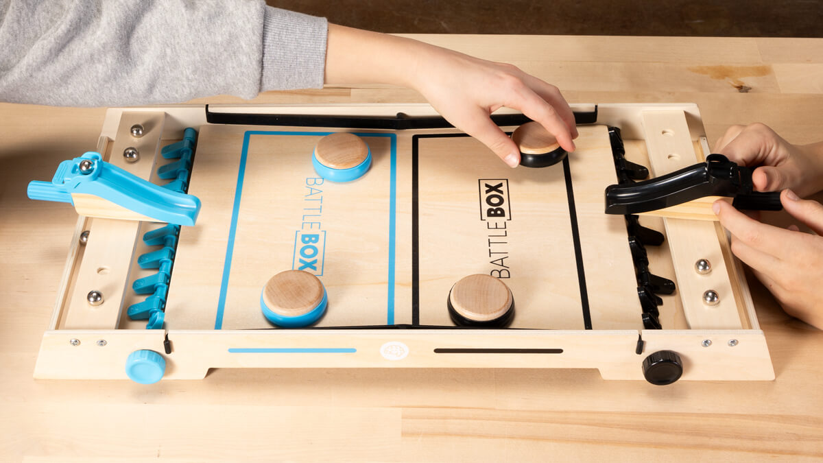 Child having fun playing with Battle Box!